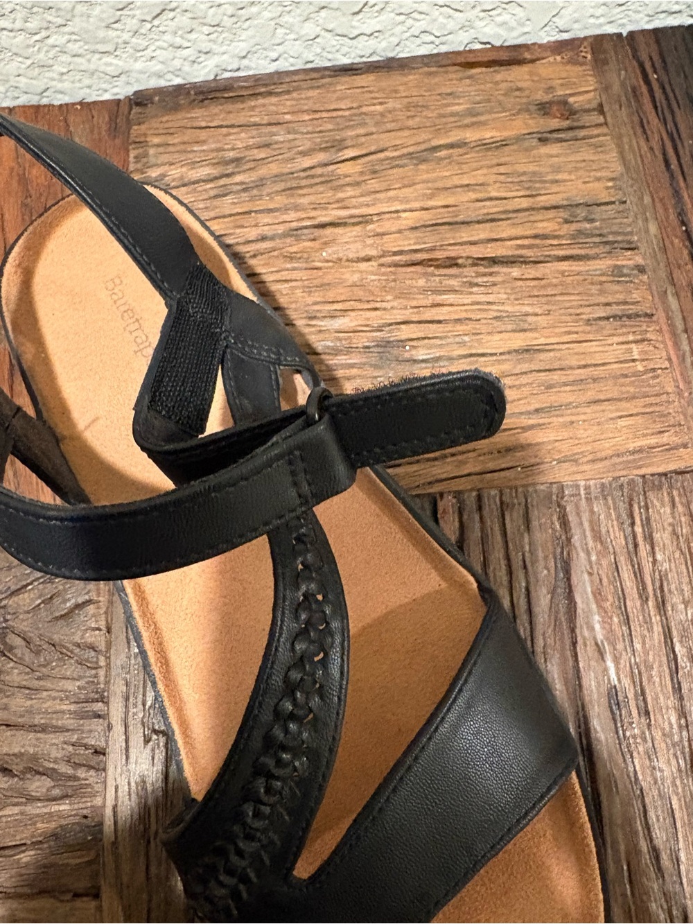 Bare Traps Women's Black Comfort Sandals with Ankle Strap - Picture 11 of 11